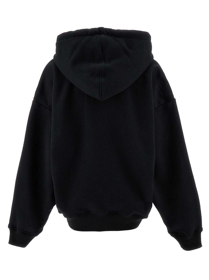 Off stamp hoodie Black Cotton Sweatshirt