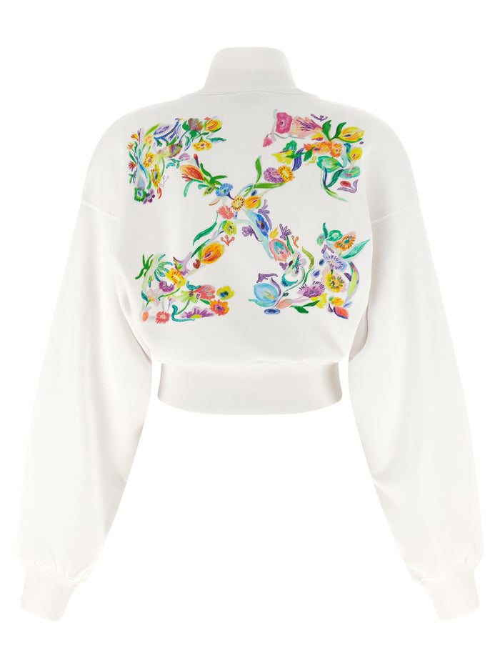 Arrow Glowing Flower sweatshirt White Cotton