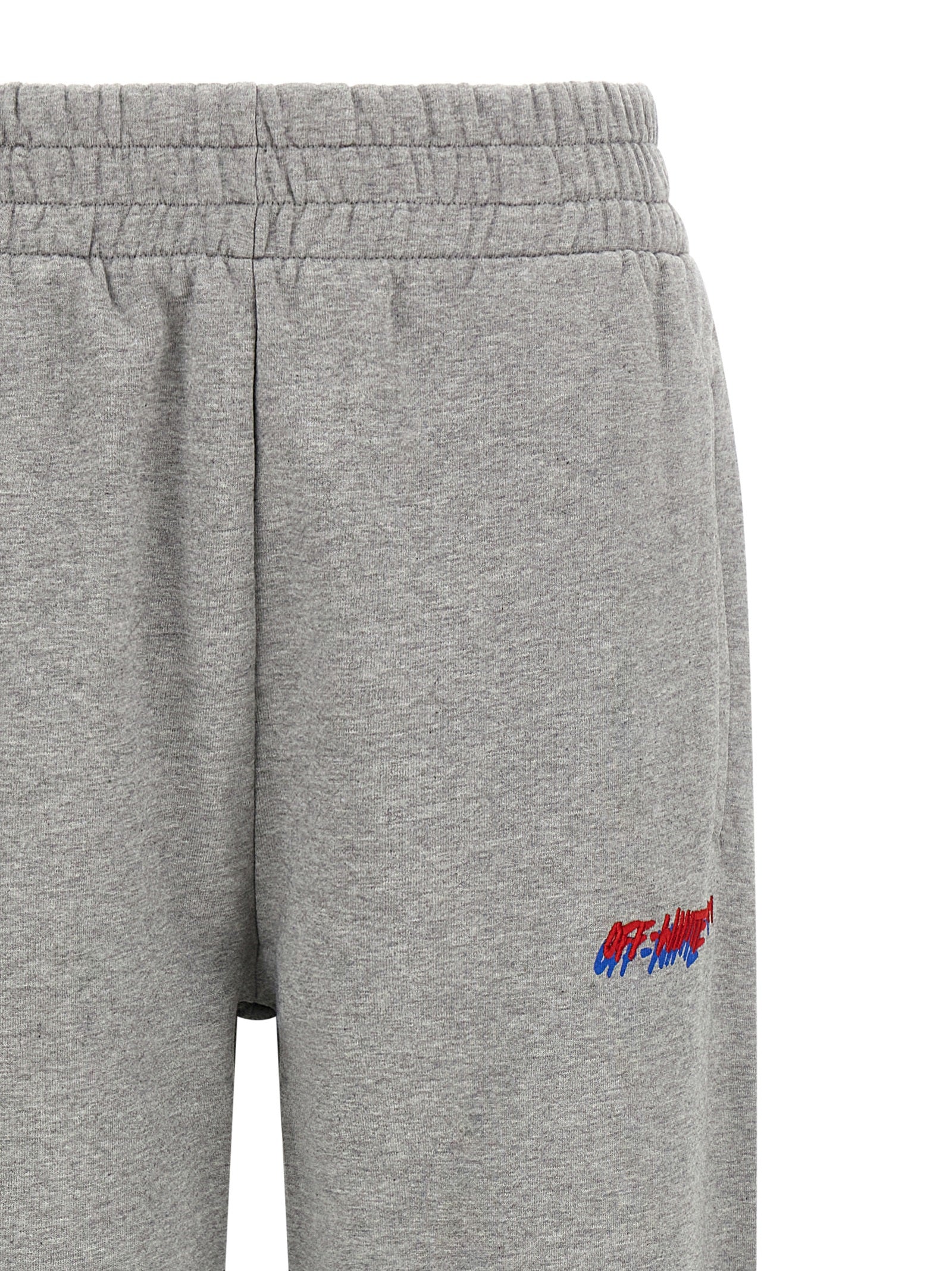 Logo embroidery joggers Gray Cotton Pant