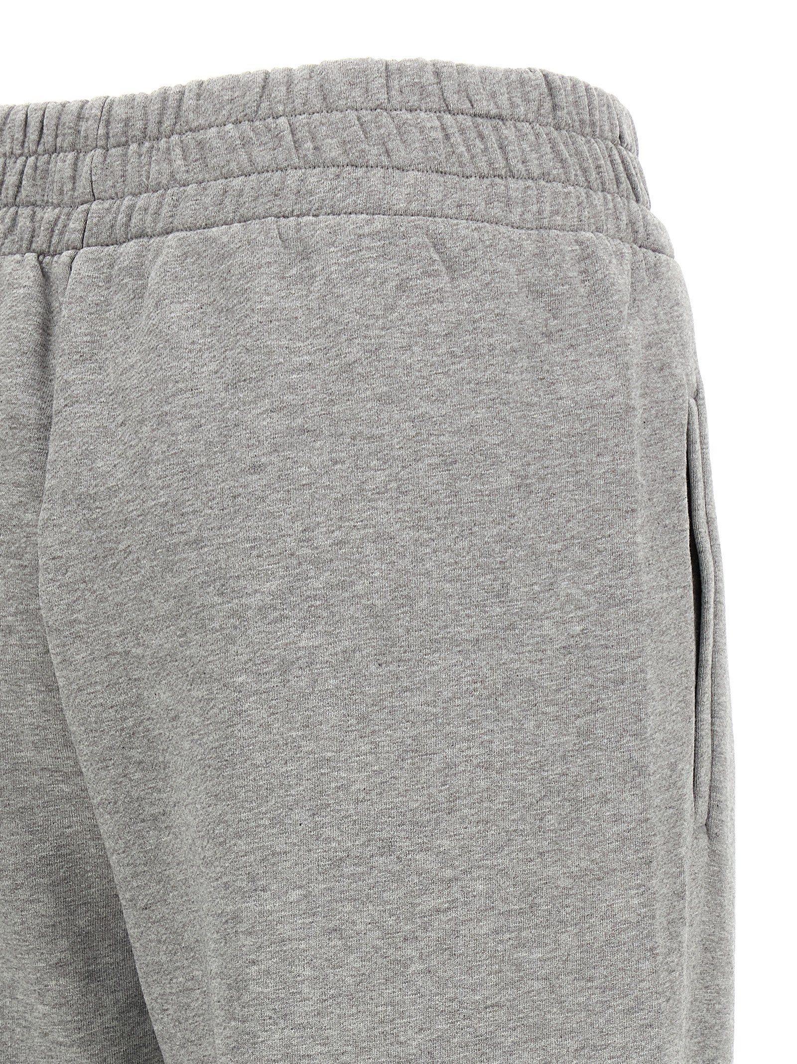 Logo embroidery joggers Gray Cotton Pant
