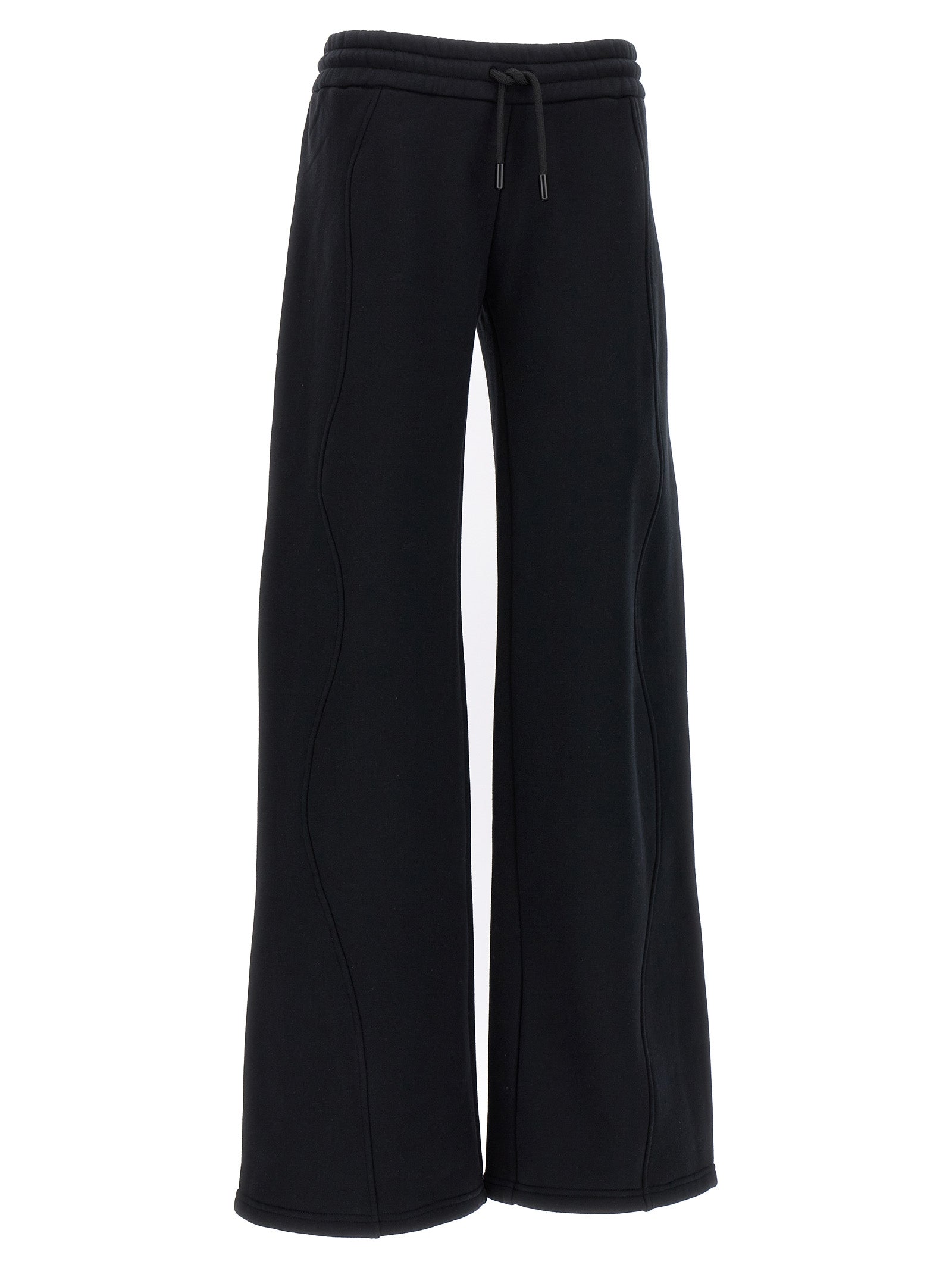 Round joggers Black Cotton Pant