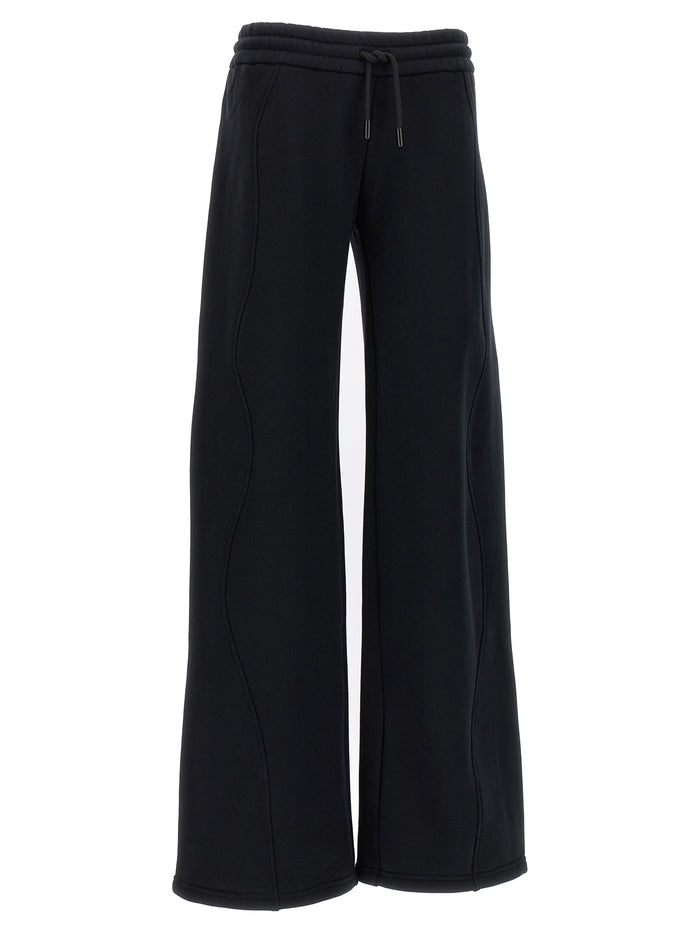 Round joggers Black Cotton Pant