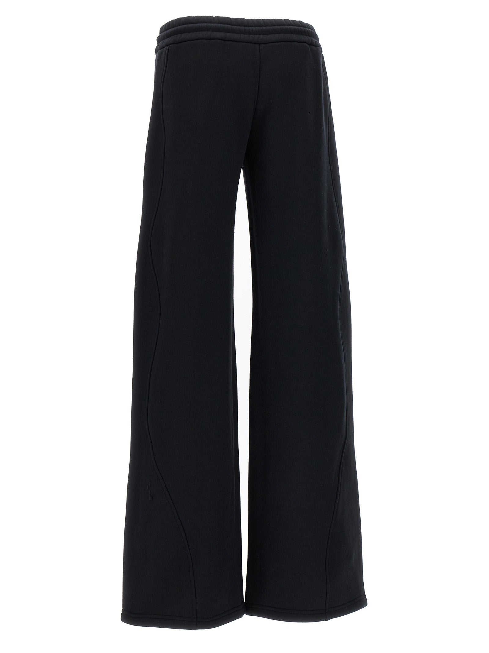 Round joggers Black Cotton Pant