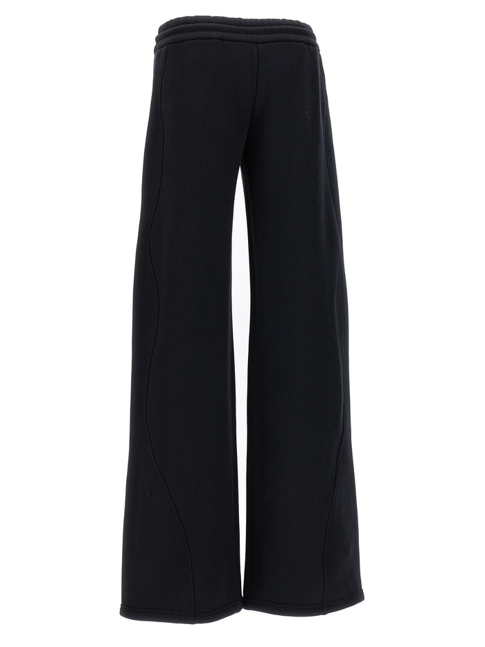 Round joggers Black Cotton Pant