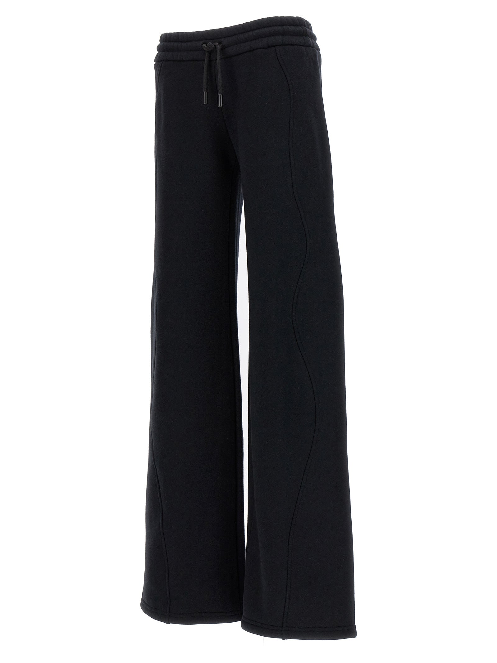 Round joggers Black Cotton Pant