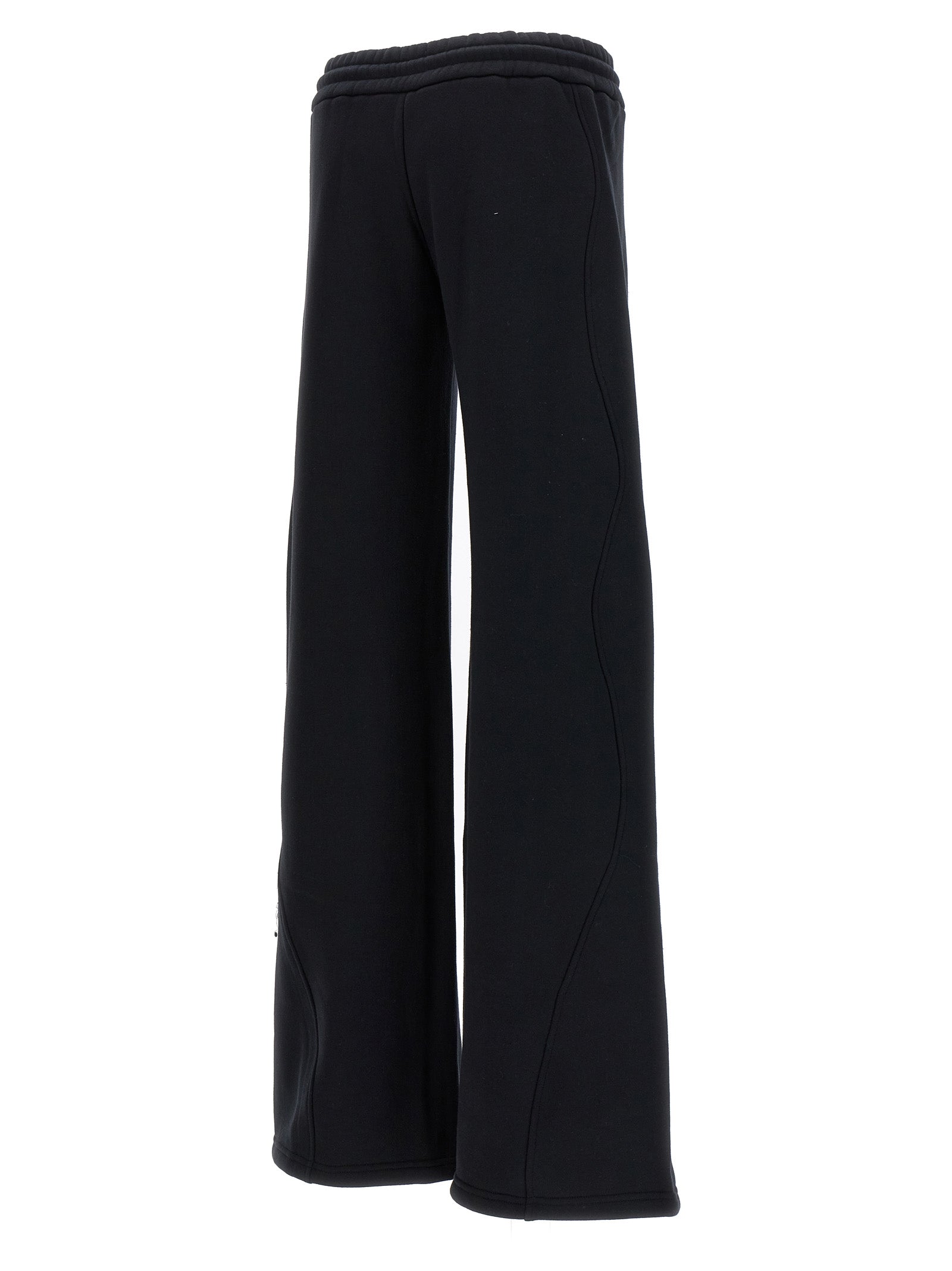 Round joggers Black Cotton Pant