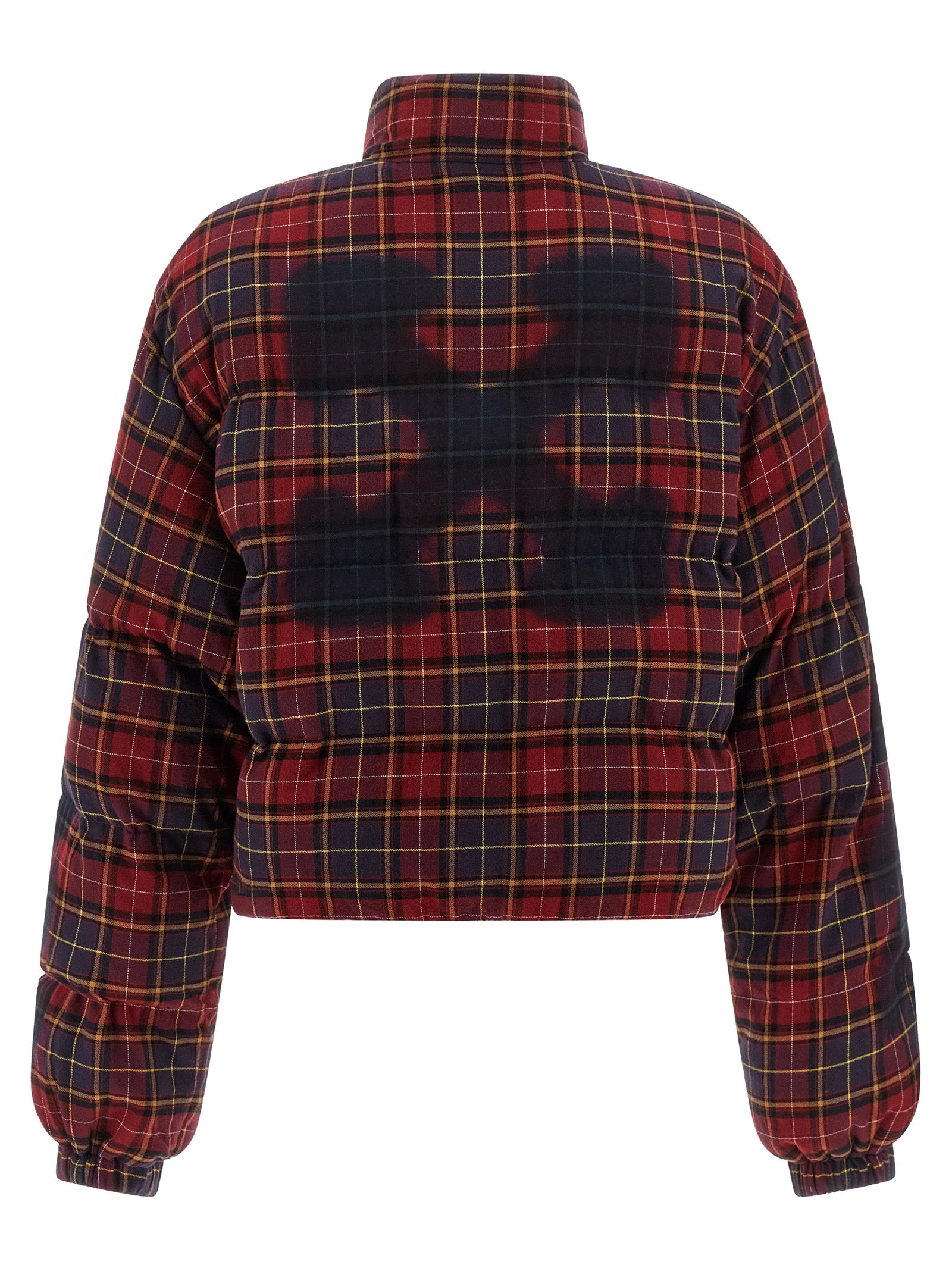 Check Flan Arrow Spray down jacket Bordeaux Cotton Jacket, Parka, Casual