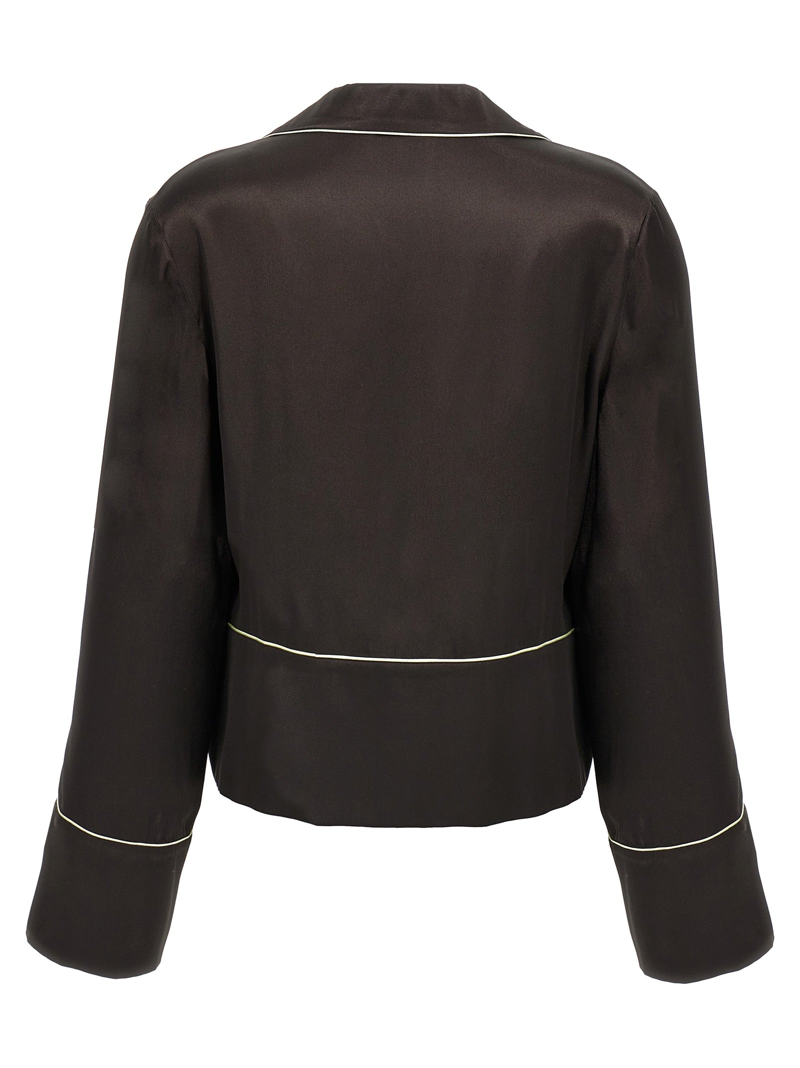 Pajama shirt Black Acetate Shirt, Blouse