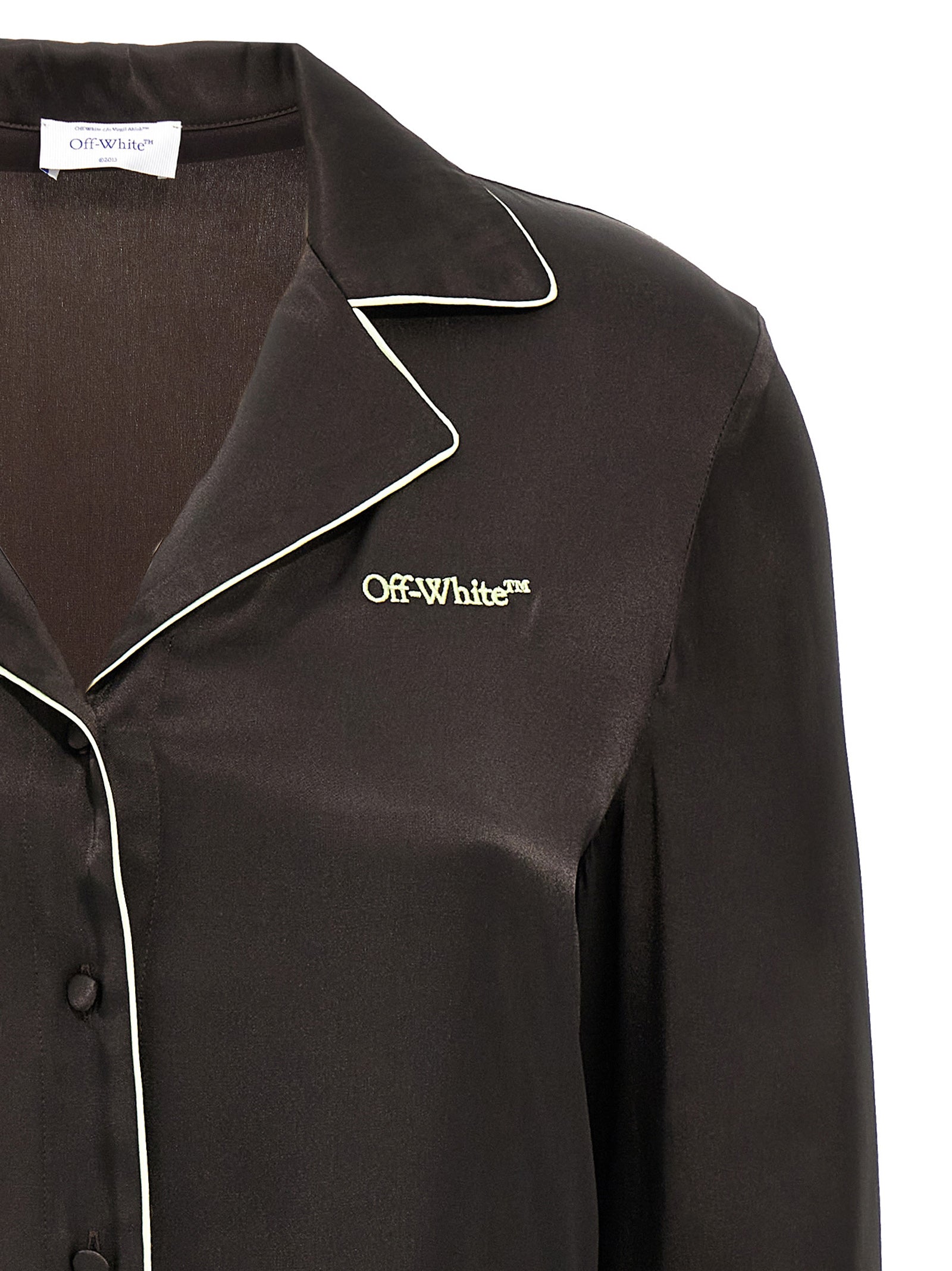 Pajama shirt Black Acetate Shirt, Blouse
