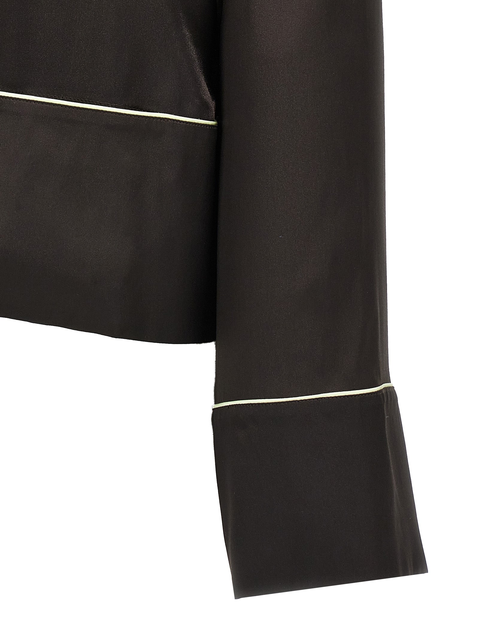 Pajama shirt Black Acetate Shirt, Blouse