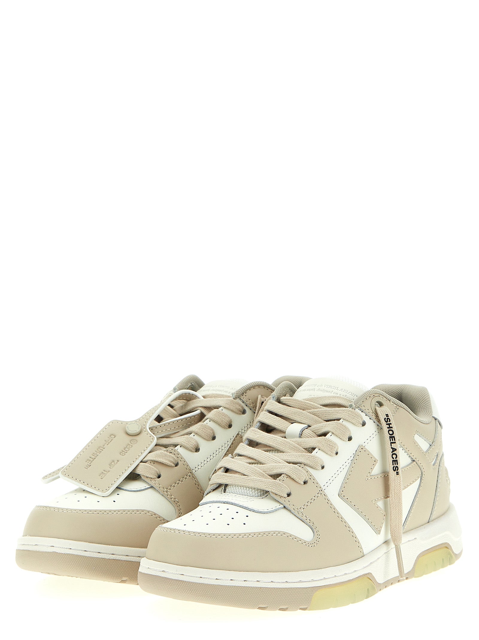 Out Of Office sneakers Beige Calfskin Leather Polyester