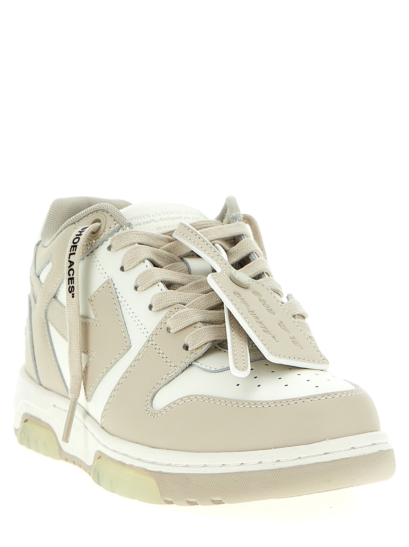 Out Of Office sneakers Beige Calfskin Leather Polyester