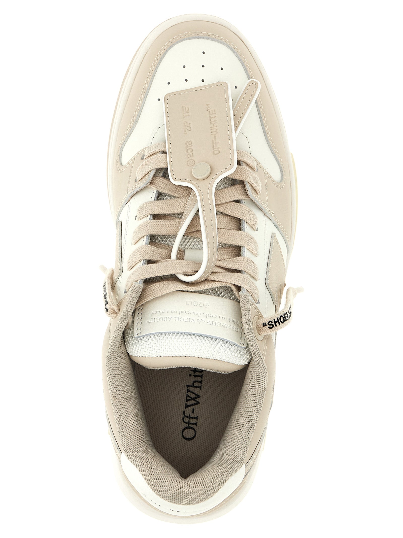 Out Of Office sneakers Beige Calfskin Leather Polyester