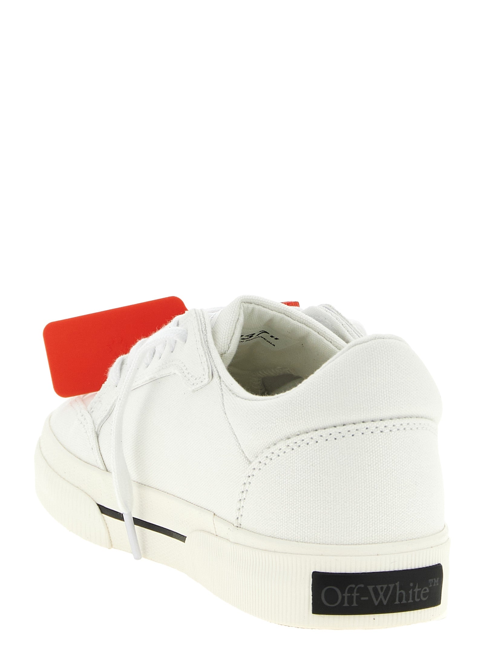 Vulcanized Sneakers White/black Cotton Leather