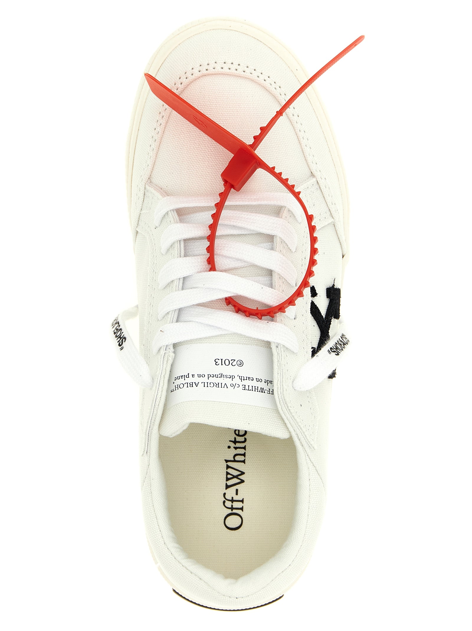 Vulcanized Sneakers White/black Cotton Leather