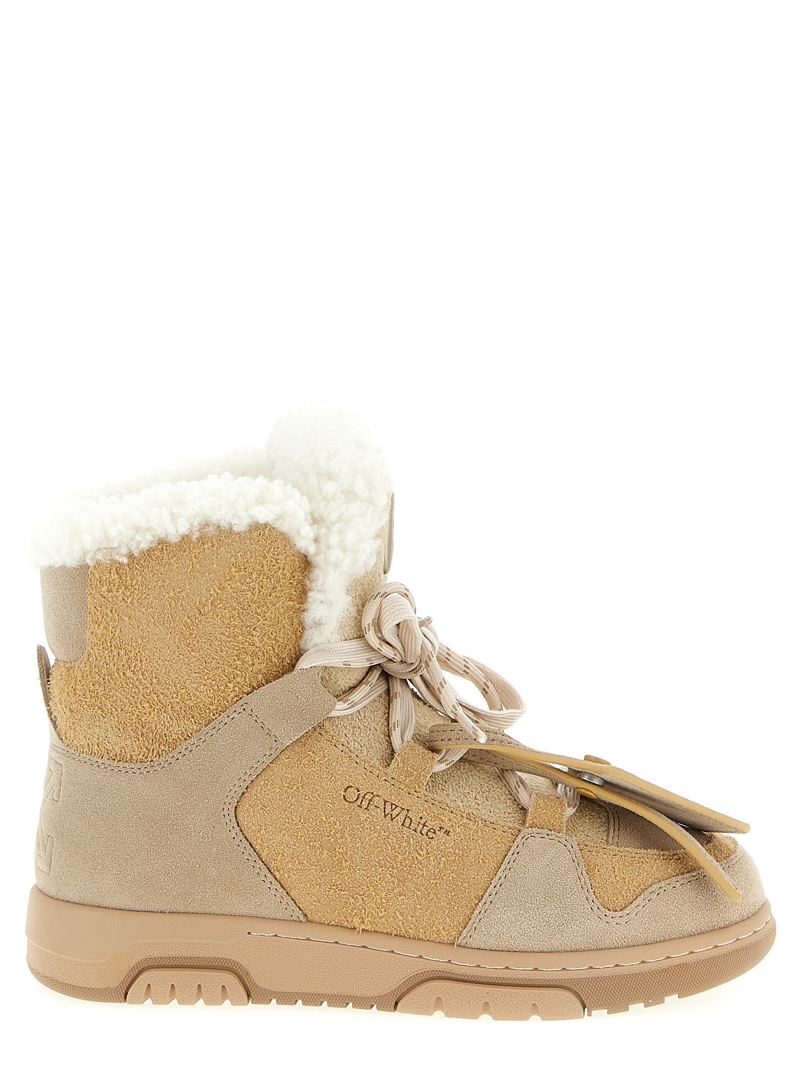 Winter ankle boots Beige Calfskin Leather (bos Taurus) Boots
