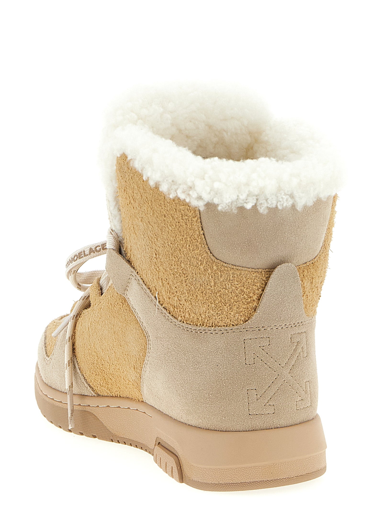 Winter ankle boots Beige Calfskin Leather (bos Taurus) Boots