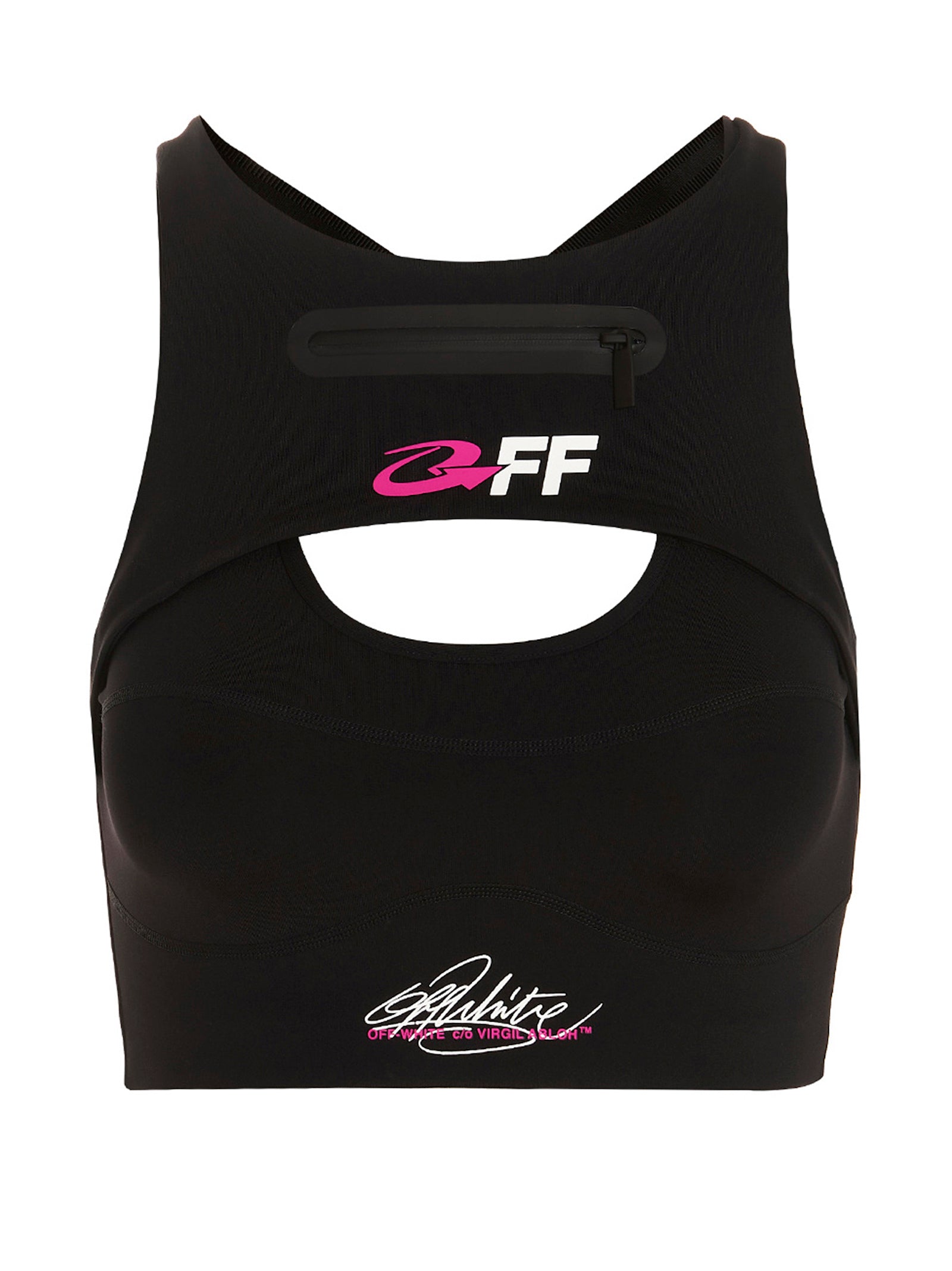 For Run Top White/black Polyamide Elastane Tops