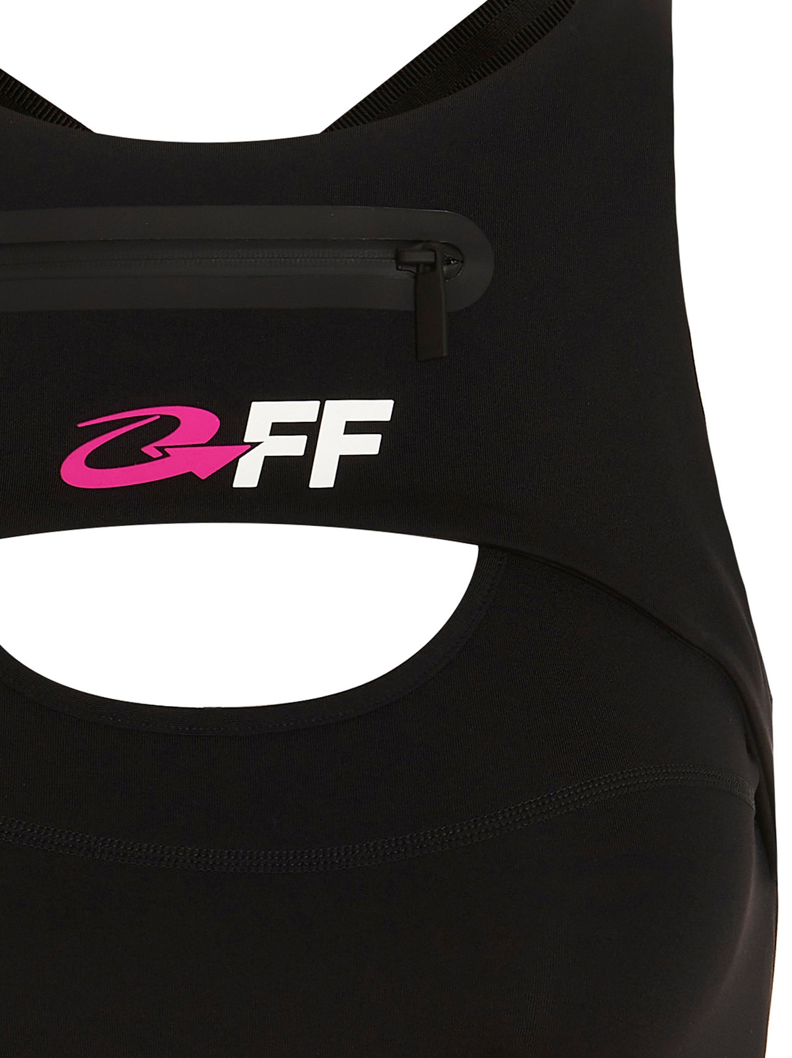 For Run Top White/black Polyamide Elastane Tops