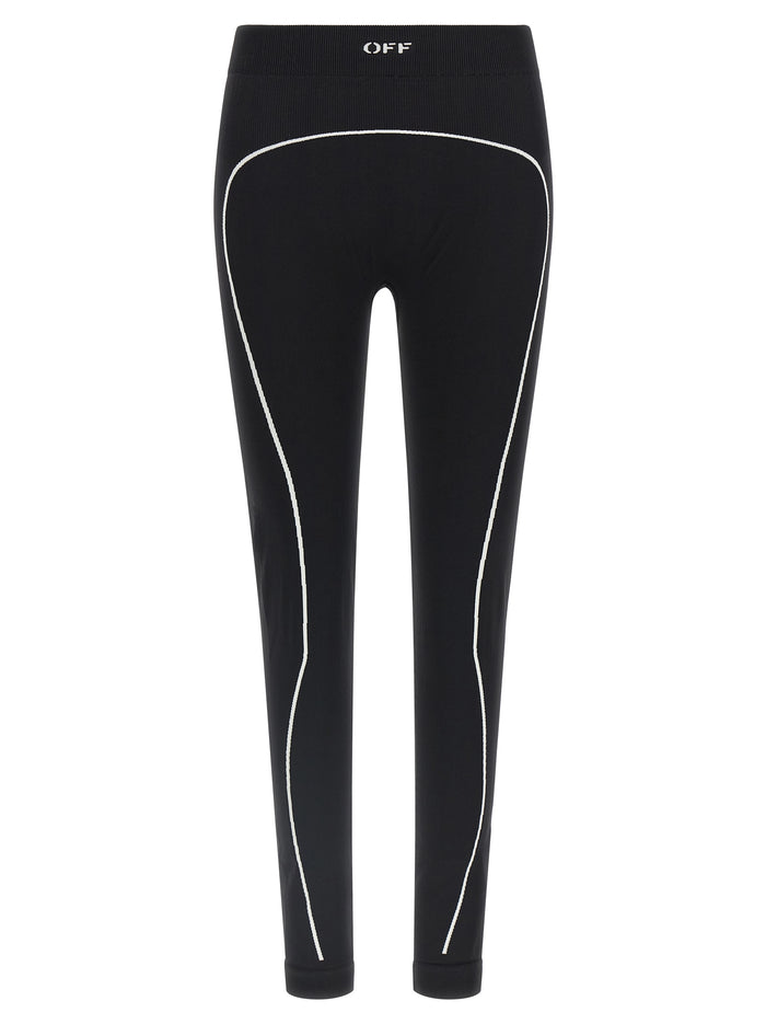 Off Active Line Leggings White/black Polyamide