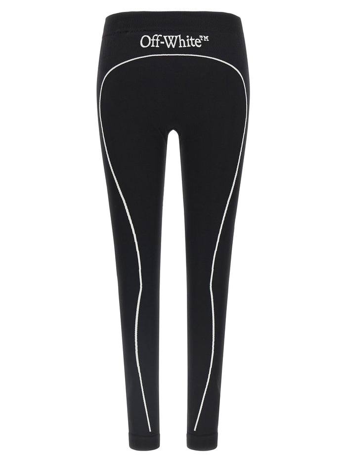 Off Active Line Leggings White/black Polyamide