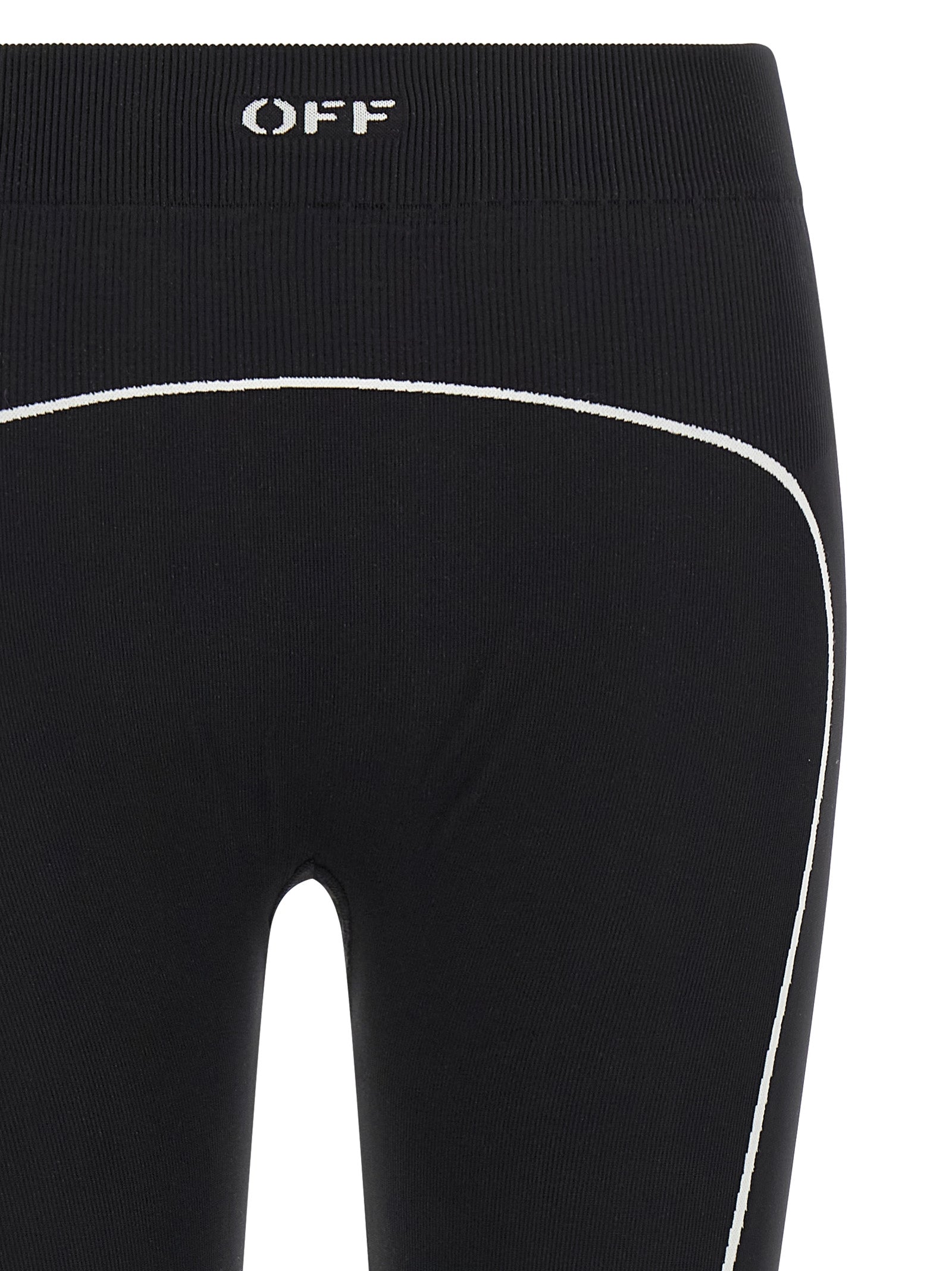 Off Active Line Leggings White/black Polyamide
