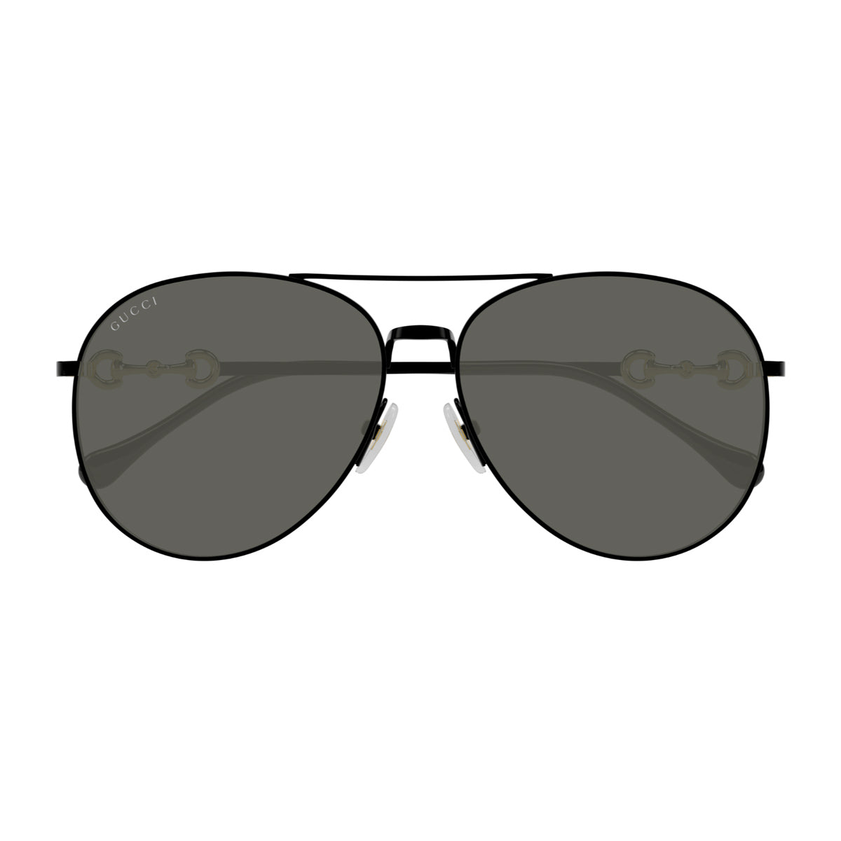 Gucci GG1698S Linea Horsebit 001 Black Grey Nero Metal Occhiali Da Sole