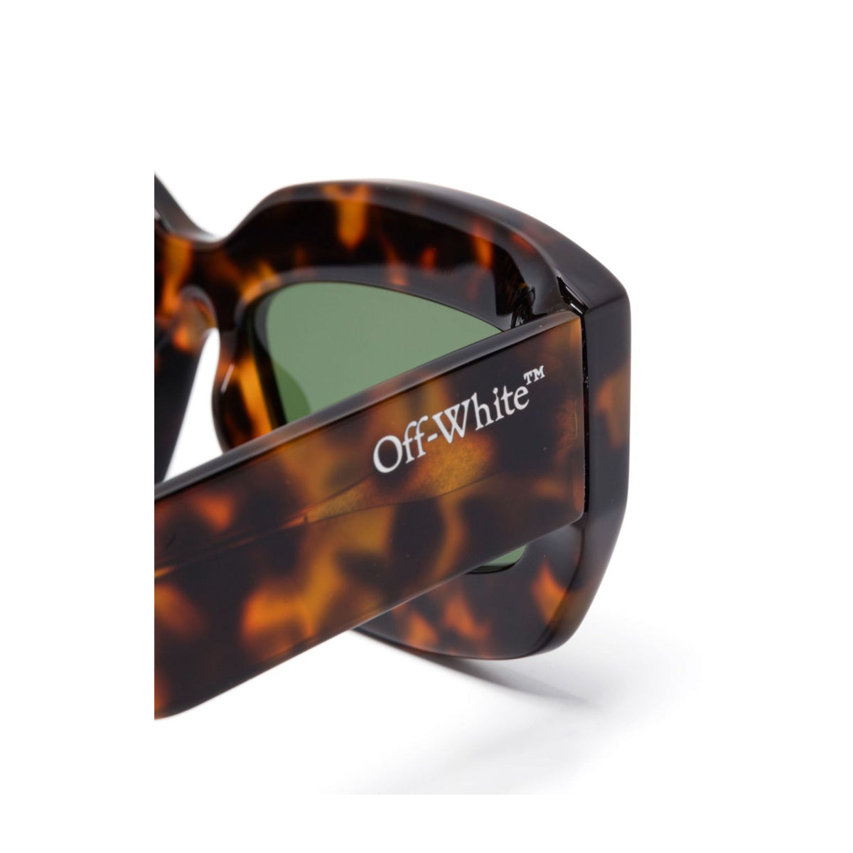 Off White OERI138 CHARLOTTE 6055 Havana Green Marrone Acetate Occhiali Da Sole