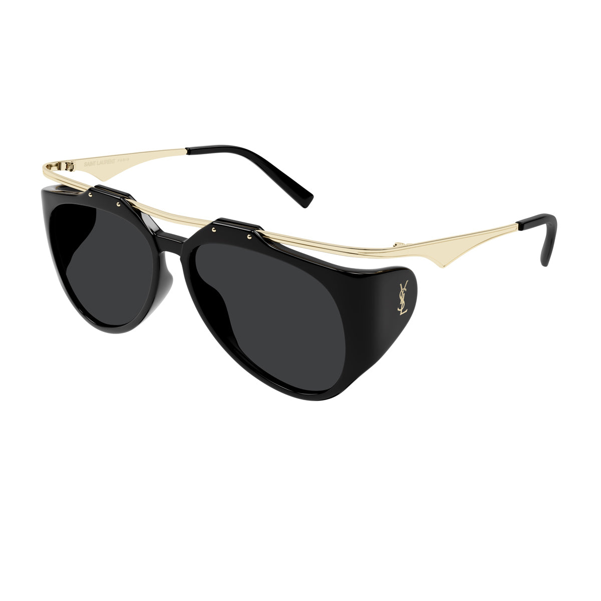 Saint Laurent SL M137 AMELIA Linea Monogram 001 Black Gold Nero Acetate/ Metal Occhiali Da Sole