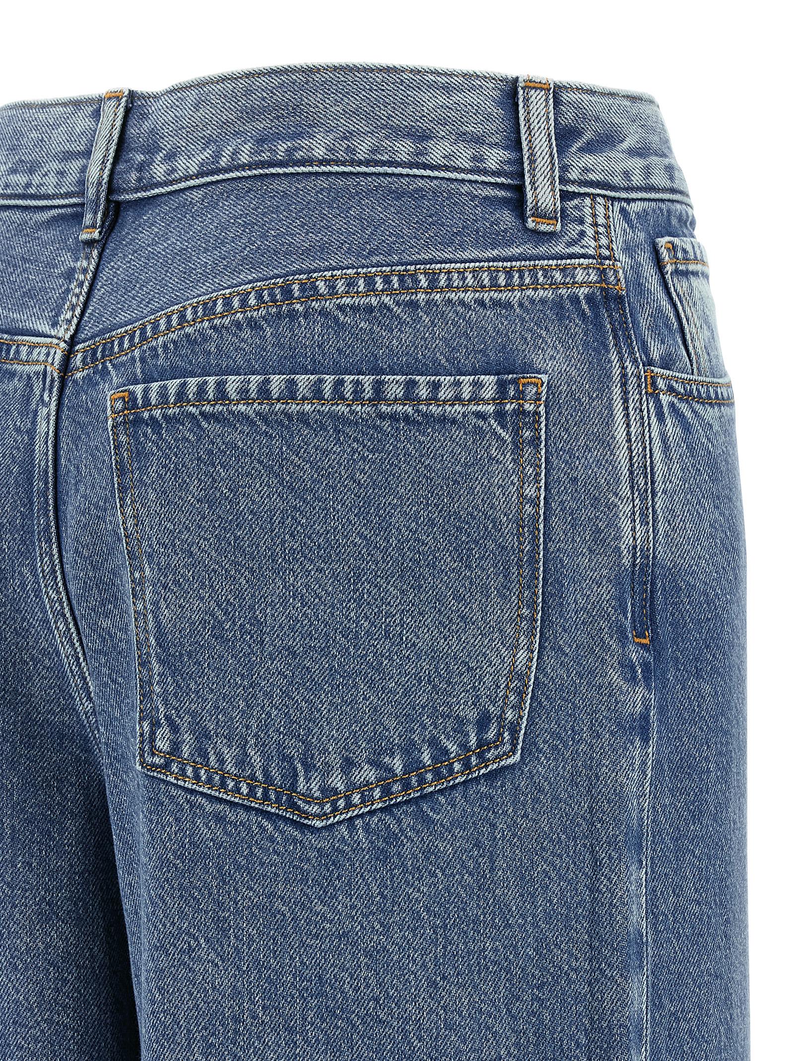 High-Waisted Wide-Leg jeans Blue Cotton Lyocell