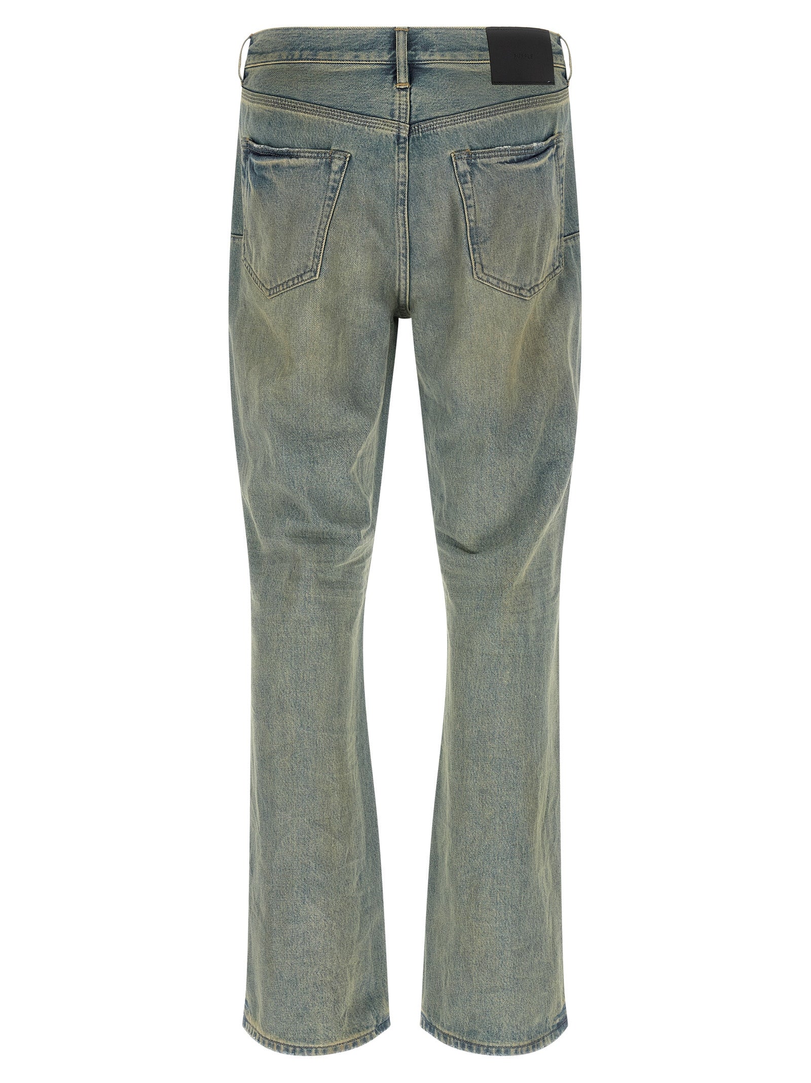 P026 Dirty Fade Rip Boot jeans Light Blue Cotton