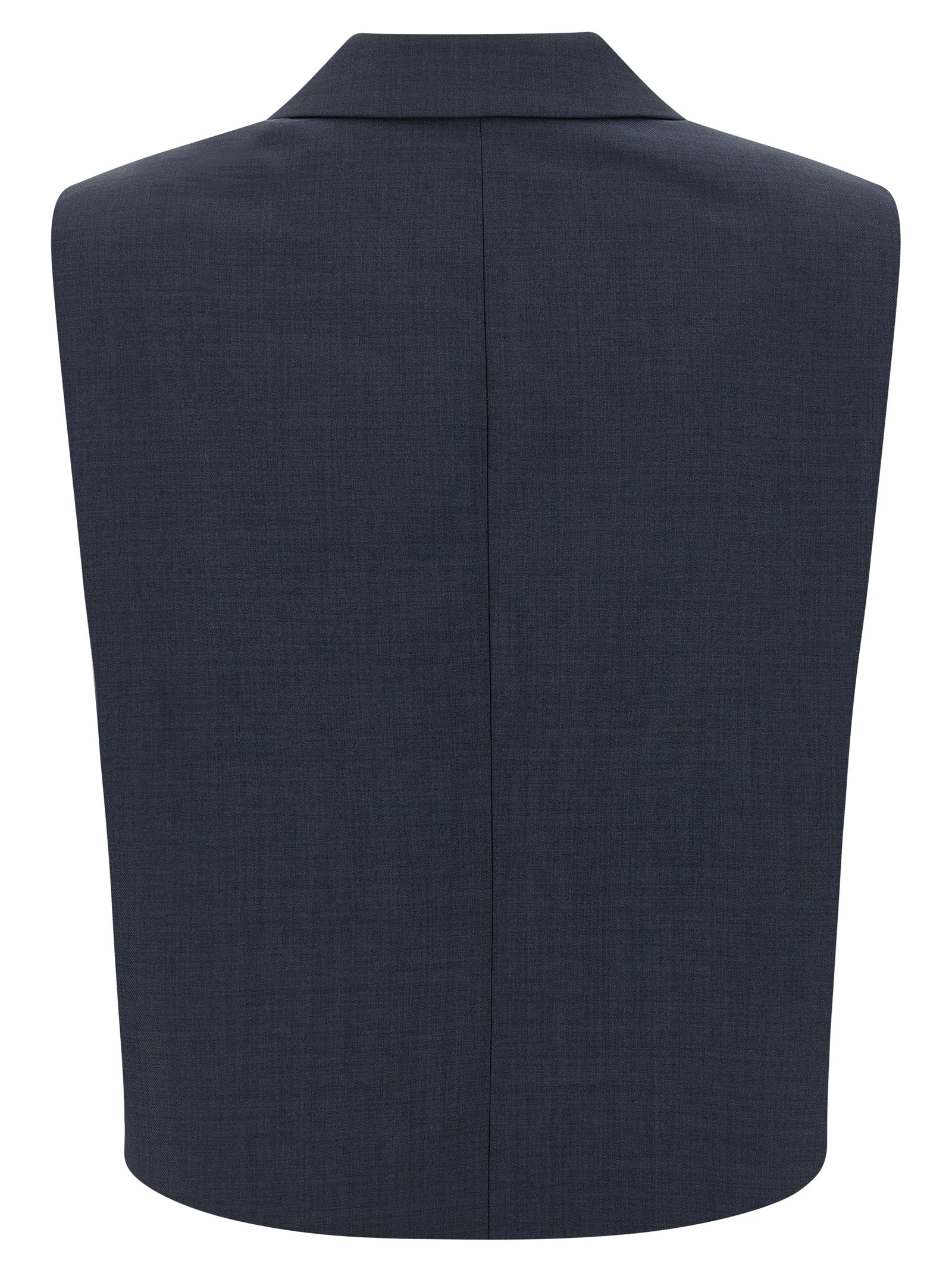 Double-breasted vest Blue Polyester Gilet