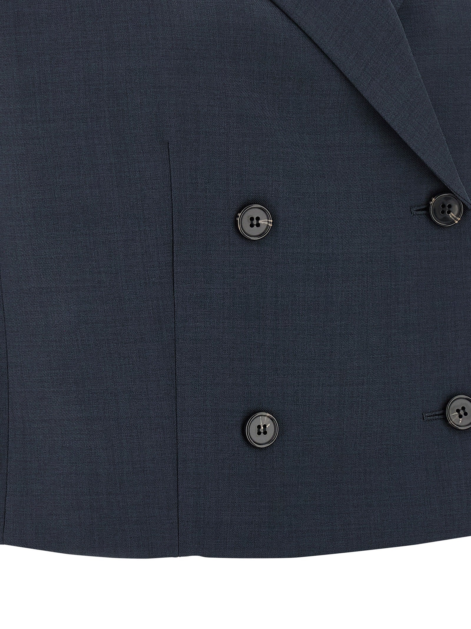 Double-breasted vest Blue Polyester Gilet