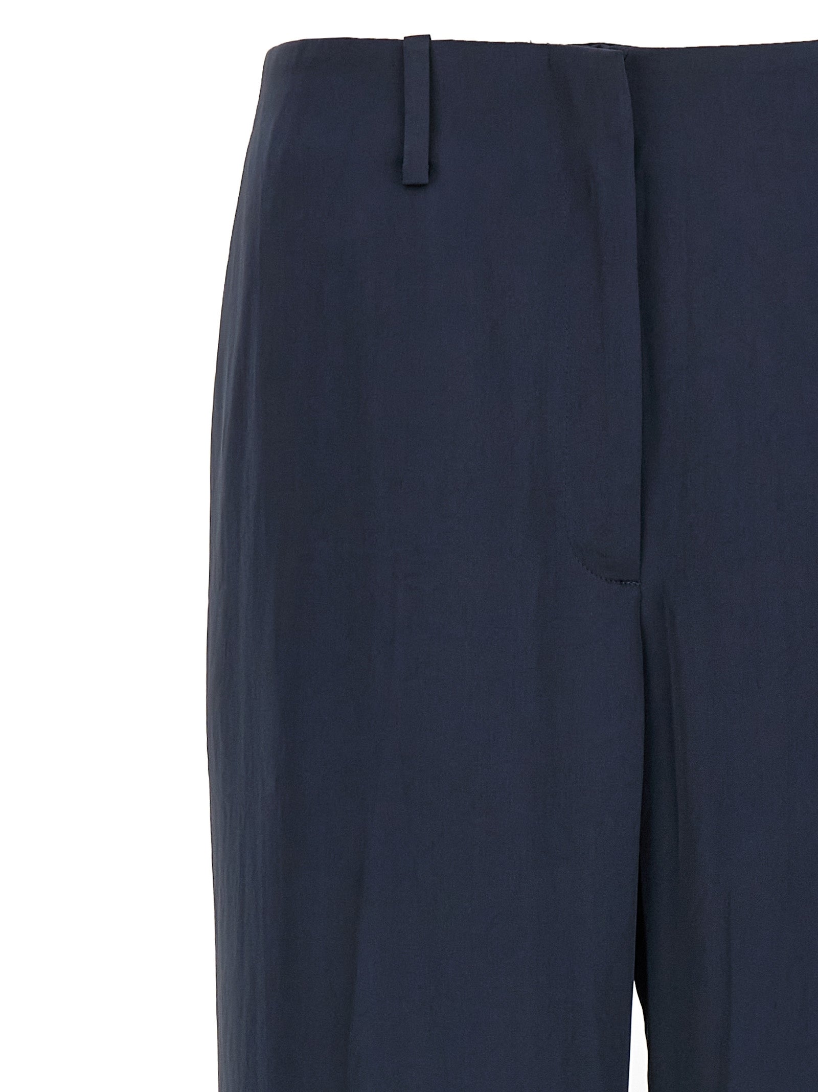 Silk effect trousers Blue Polyester Pant
