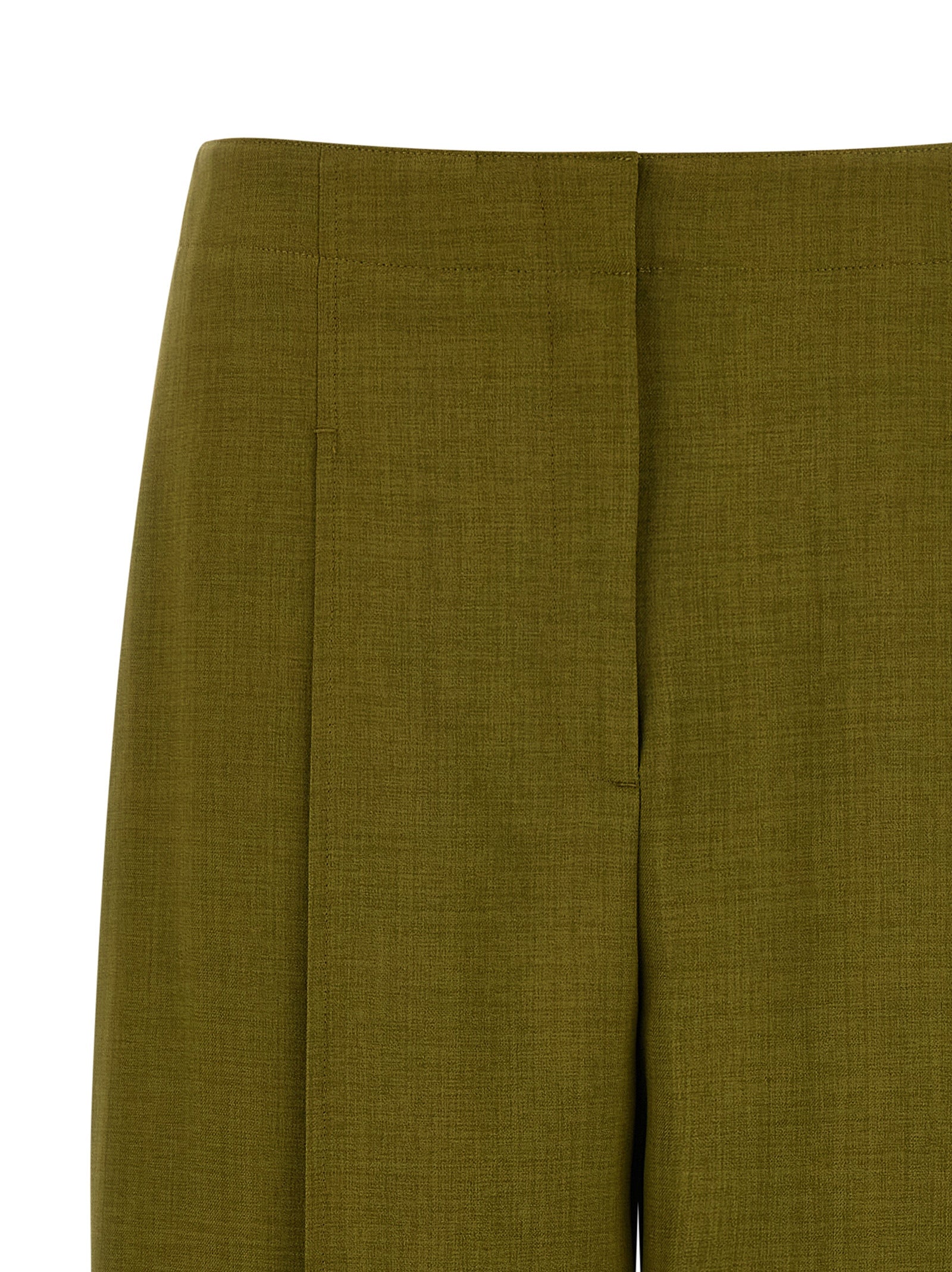 Deep Pleat pants Green Polyester