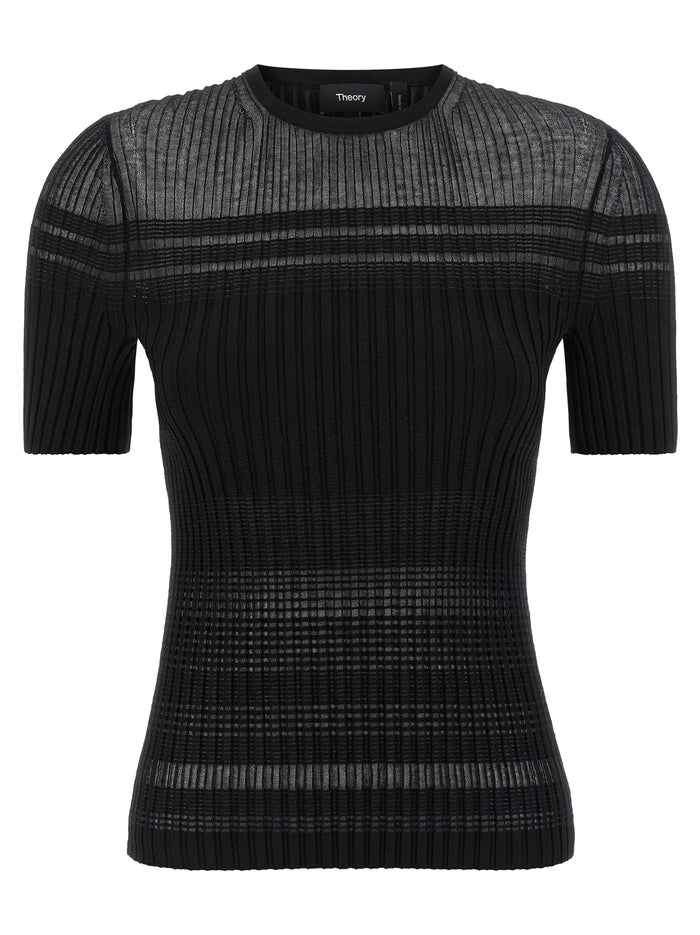 Ribbed T-shirt Black