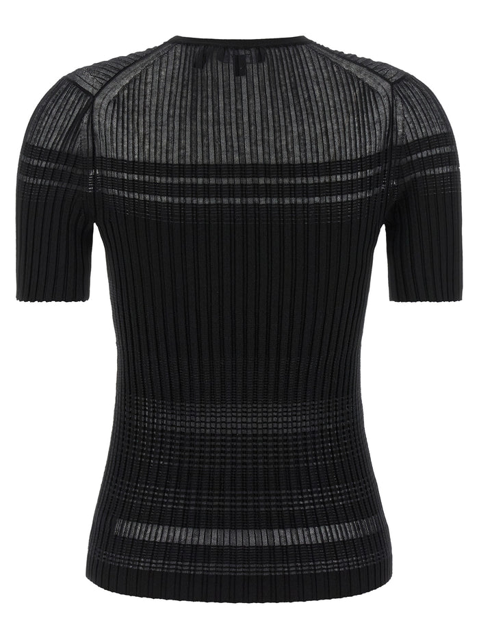 Ribbed T-shirt Black