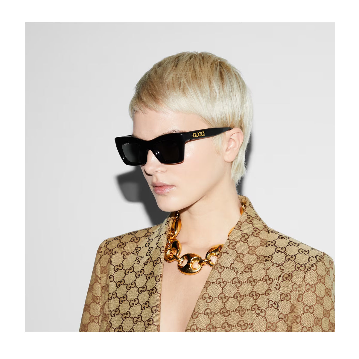 GG1773S Gucci Lido 001 Nero Recycled Acetate Occhiali Sole