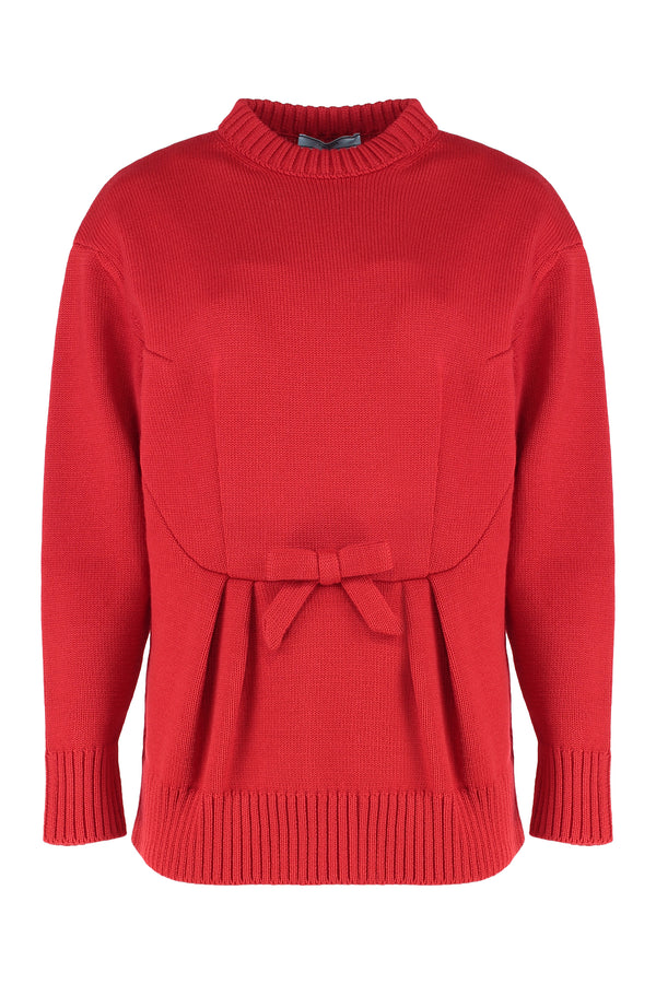 Sweater Round-Neck Virgin Wool Red