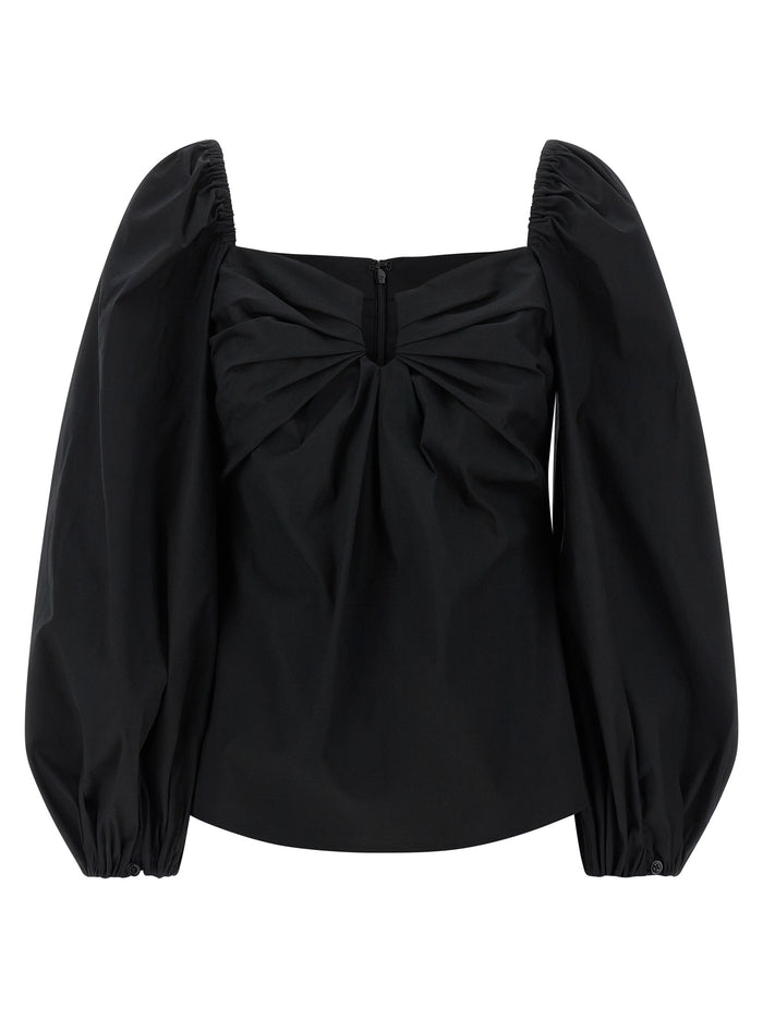Puff sleeve top Black Cotton Polyurethane Tops