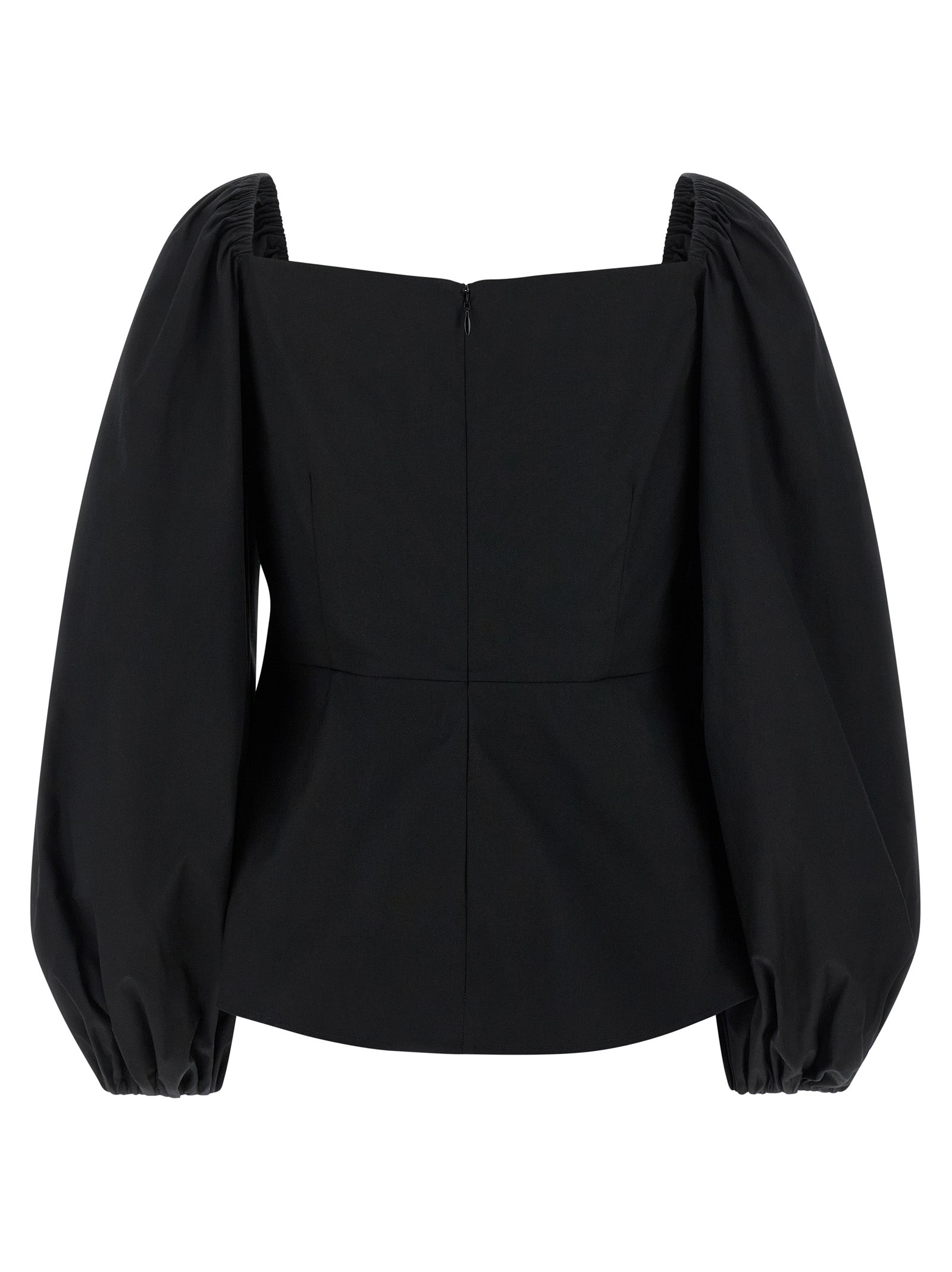 Puff sleeve top Black Cotton Polyurethane Tops