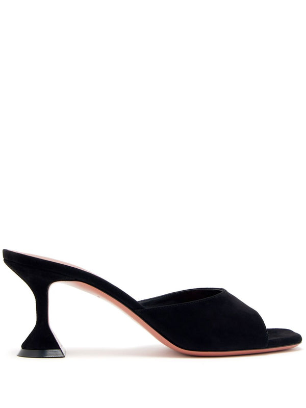 Slipper Heels Lupita 70 Black Suede Sandal