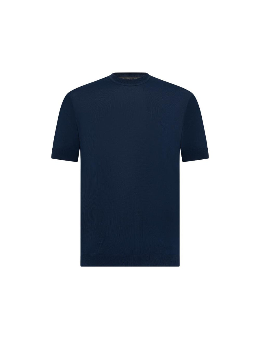 Crewneck Sweater Blue Recycled Viscose