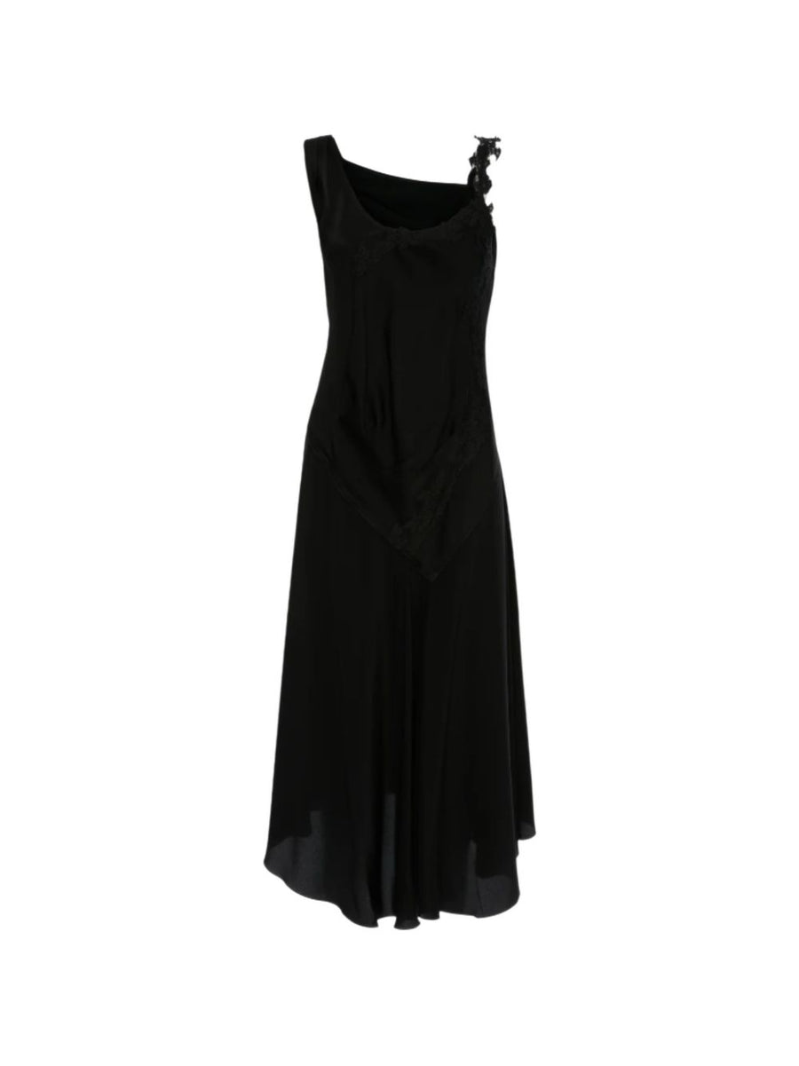 Midi Dress Black Acetate