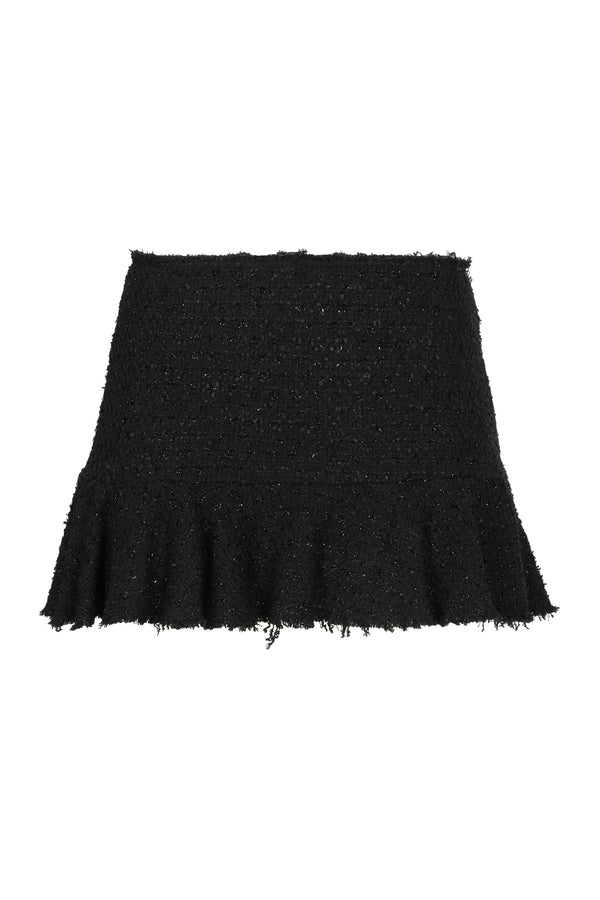 Knitted Lurex Skirt Black Viscose