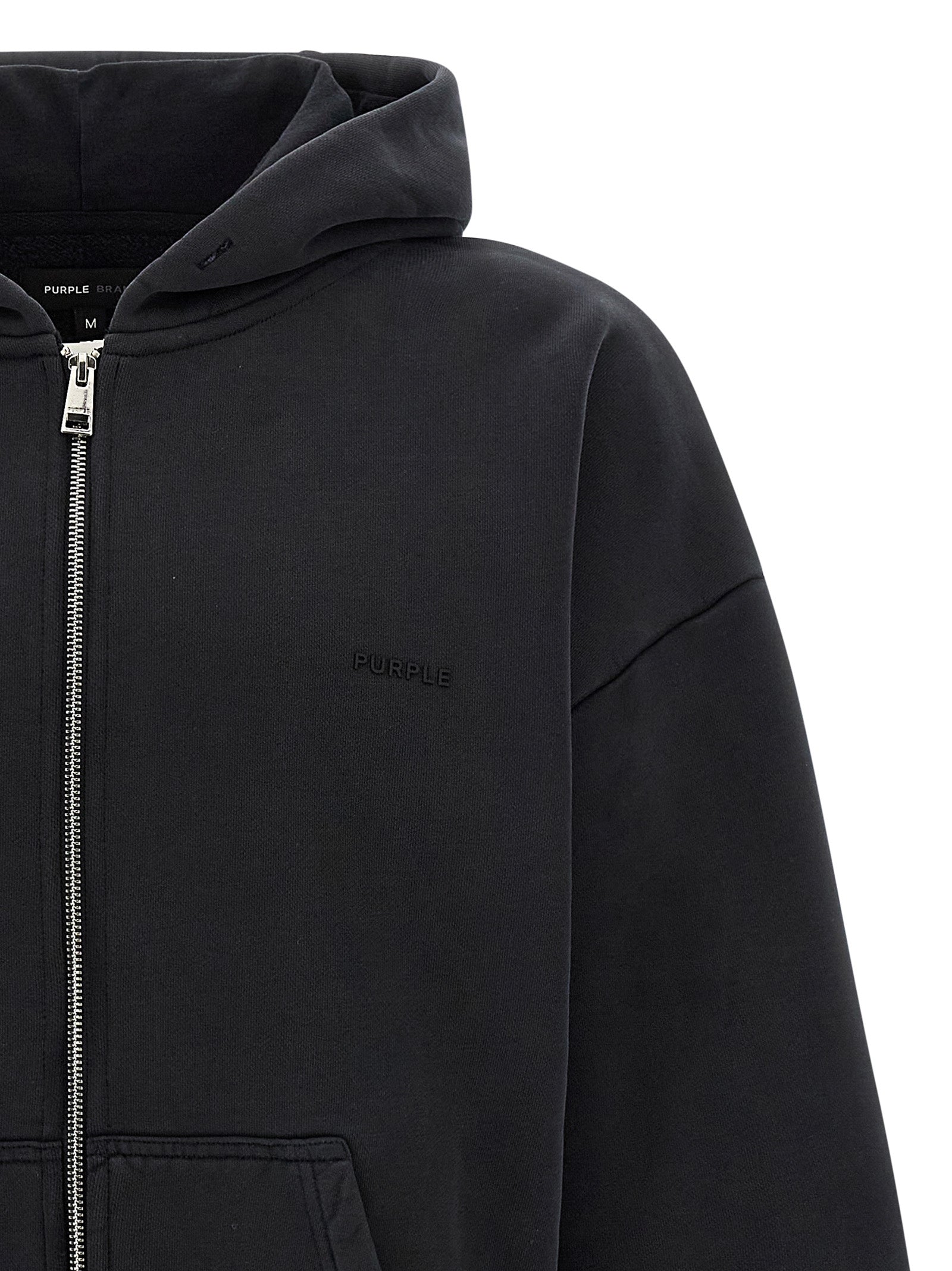 Hoodie Black Cotton Sweatshirt
