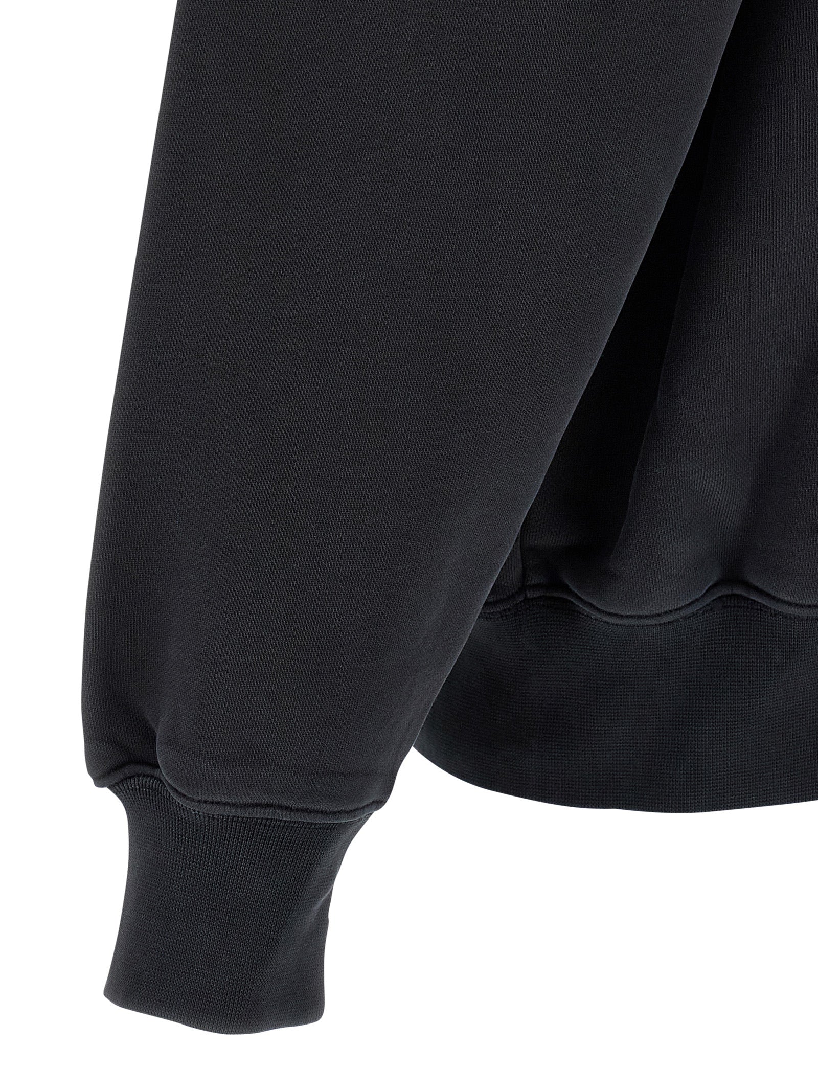 Hoodie Black Cotton Sweatshirt