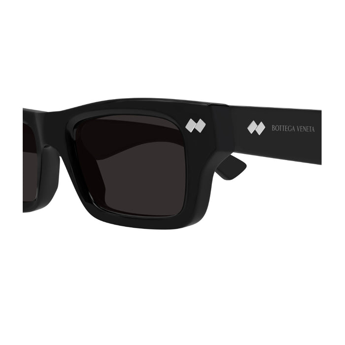 Bottega Veneta BV1351S Linea Ribbon 001 Black Grey Nero Recycled Acetate Occhiali Da Sole