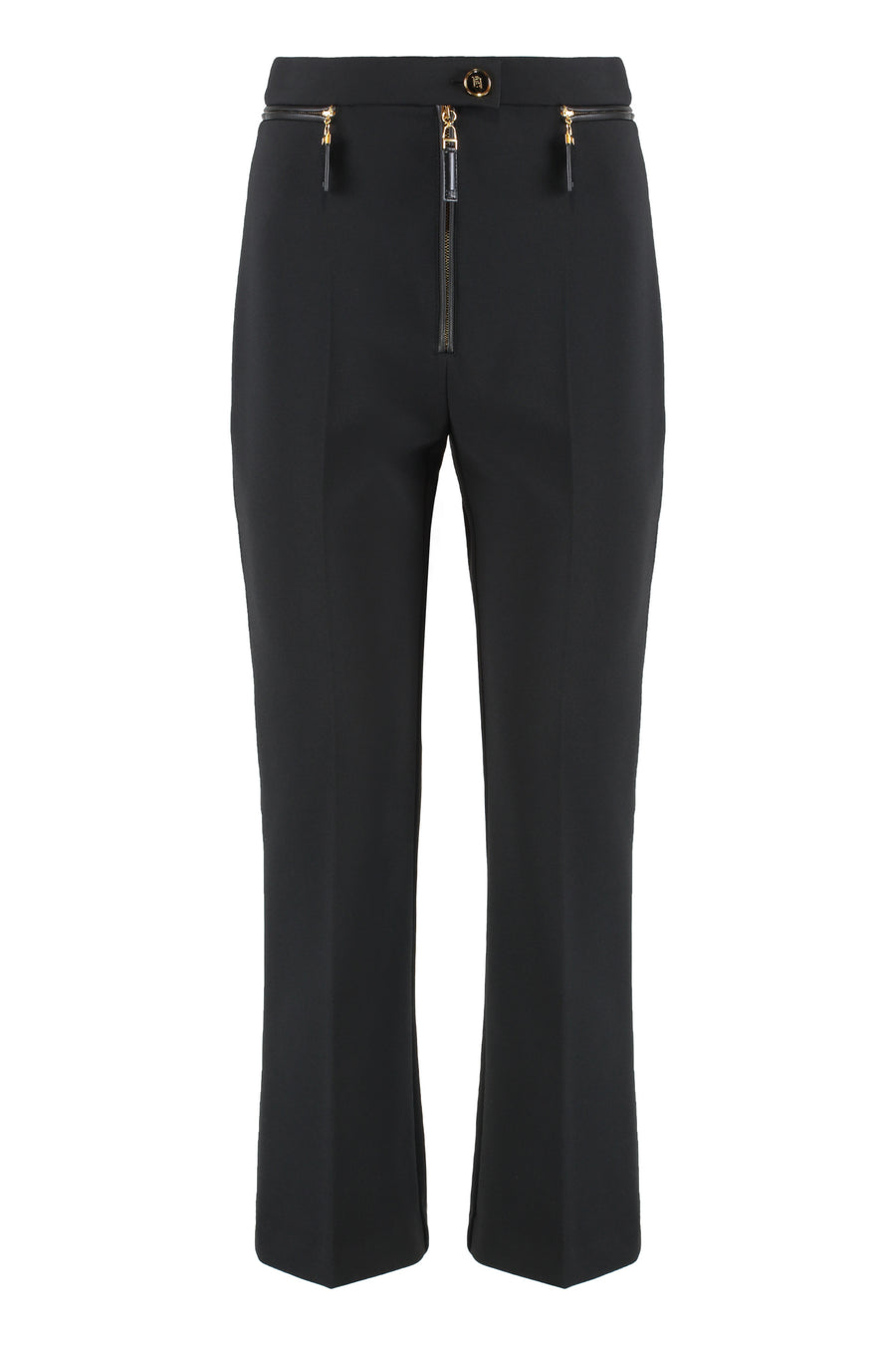 Trousers Double Crepe Black Polyester Skinny