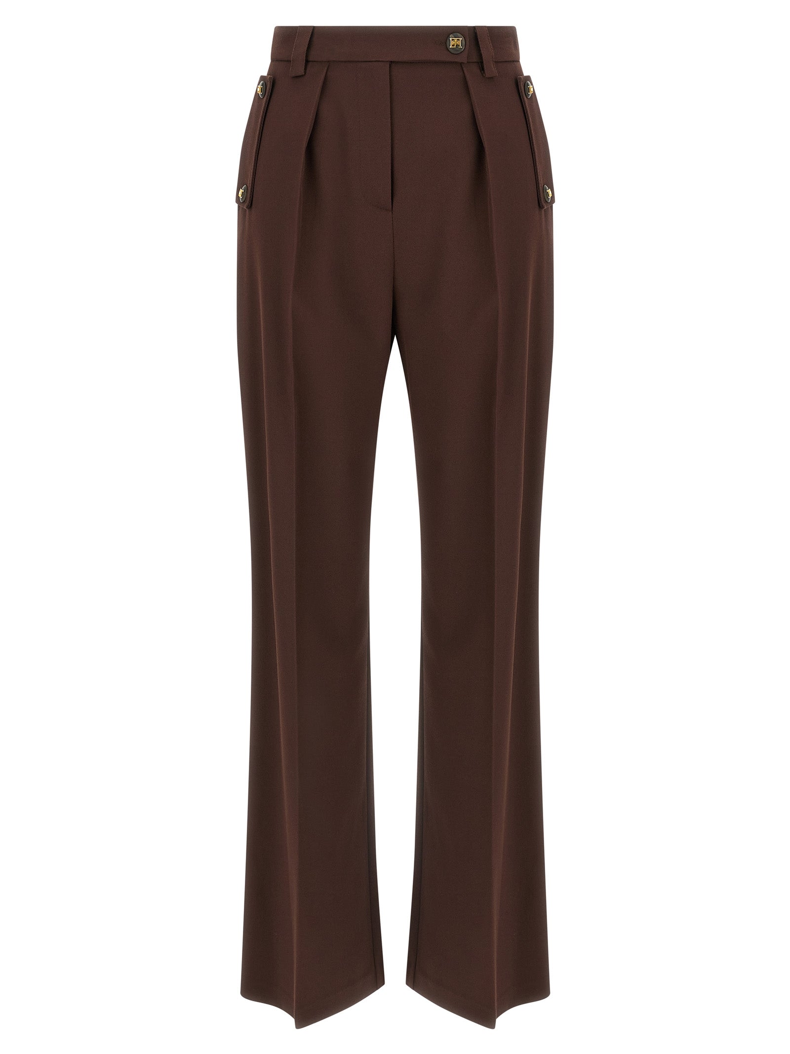 Palazzo pants Brown Polyester Viscose Elastane